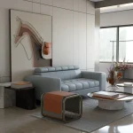 Mała Kanapa 2 Osobowa z Funkcją Spania Candy Mini – Sofa do Kawalerki - obrazek 2